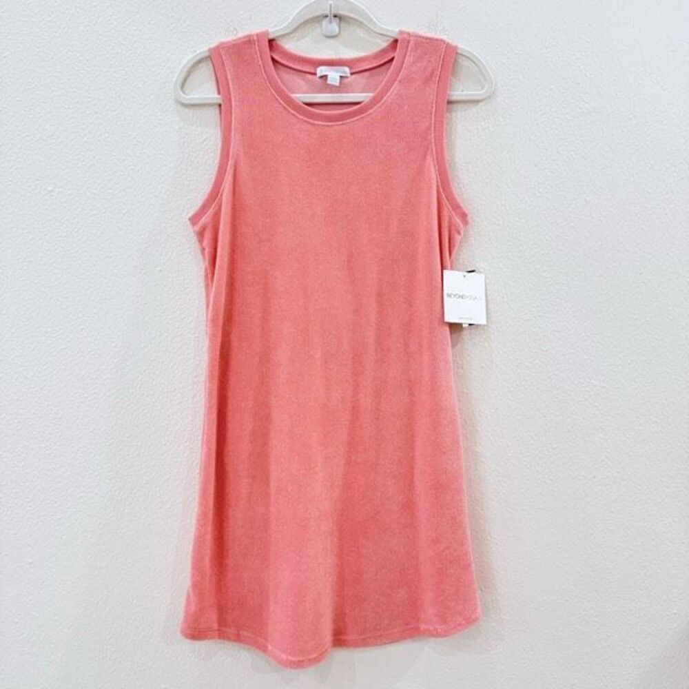 New Beyond Yoga Women's Size Small Peach Blush French Terry Out of Town Dress
